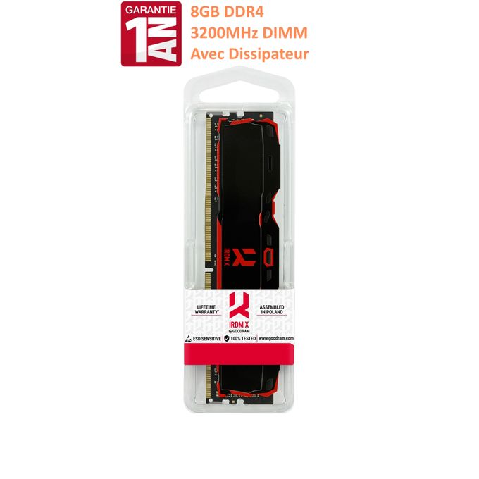 goodram Barette Mémoire DIMM DDR4 3200MHz -8 Go