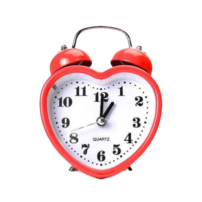 Quartz Horloge Réveil - alarme fort - cœur - Rouge à prix pas cher