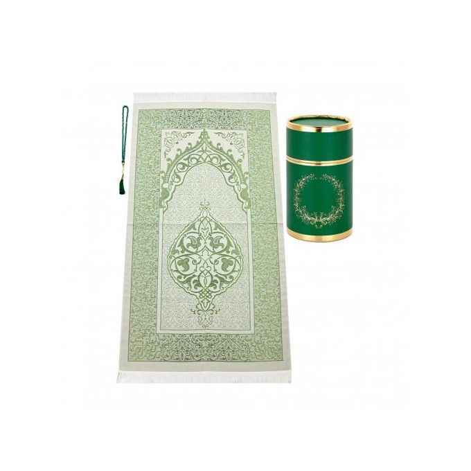 Slide  #2 Coffret tapis de prière avec sebha- verte