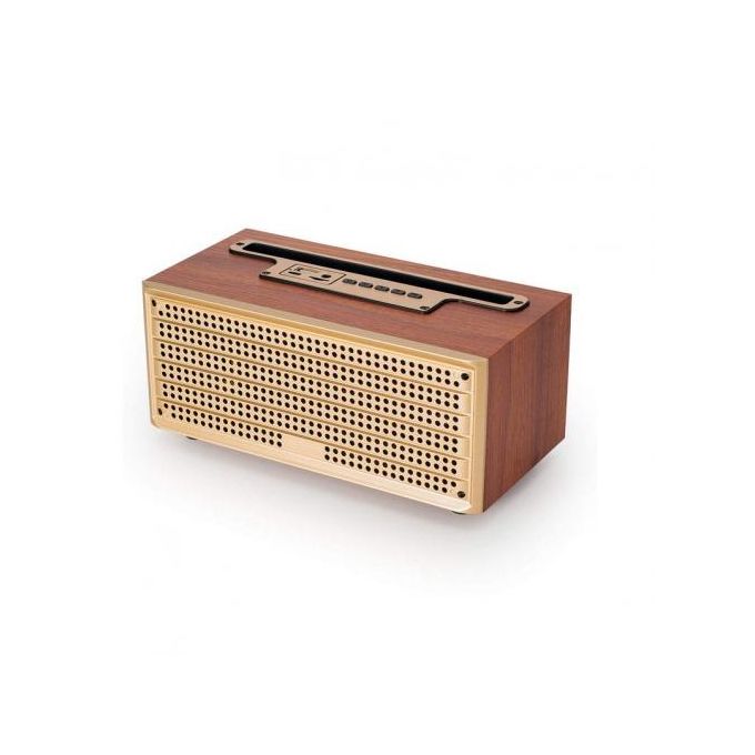 XM Speaker bluetooth rétro à texture bois à prix pas cher