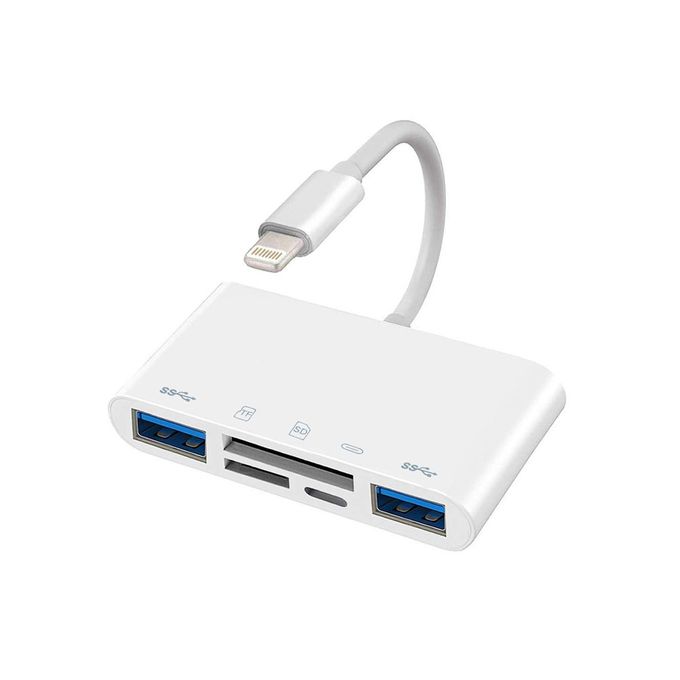 4-en-1 appareil photo Lightning vers USB lecteur de carte SD TF pour iPhone  iPod iPad - expédition gratuite