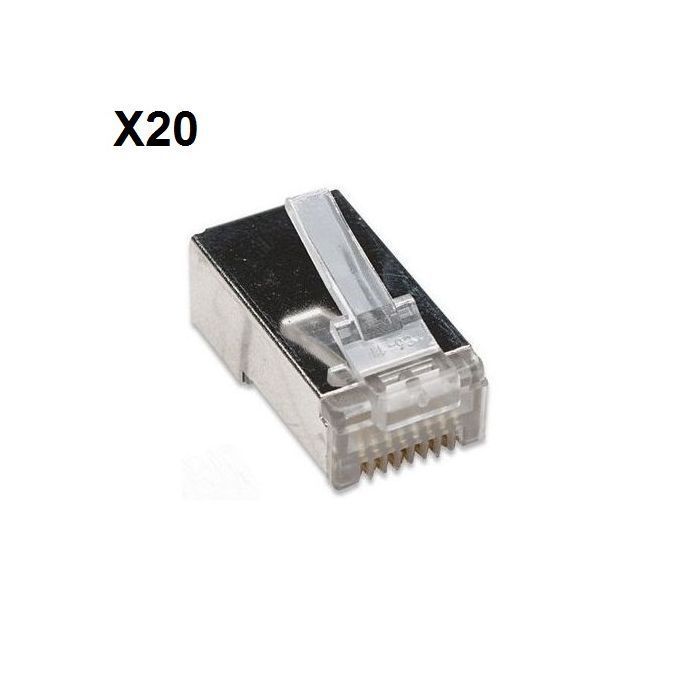 Pack de 20 pièces - Connecteurs RJ45 image 0