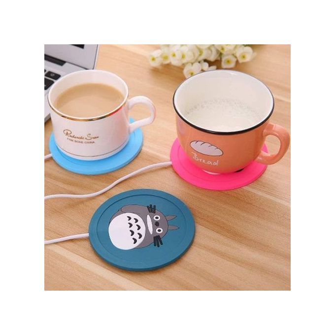 Slide  #1 Pack 3 Sous Plat Chauffe-Tasse Usb Silicone - Multicouleur