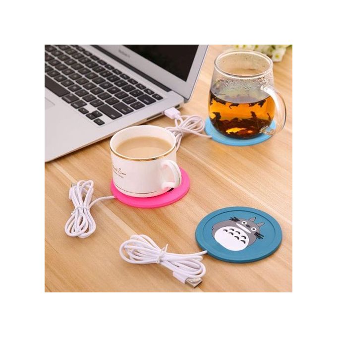 Slide  #6 Pack 3 Sous Plat Chauffe-Tasse Usb Silicone - Multicouleur