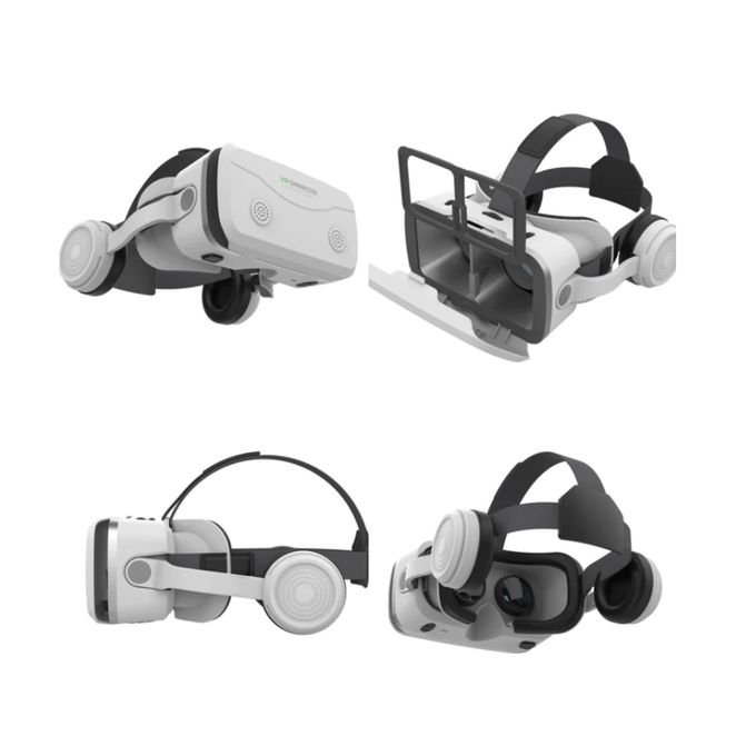 Lunettes De Réalité Virtuelle Gris Clair Avec Icône De Téléphone Pour  Double Exposition De Casque Vr