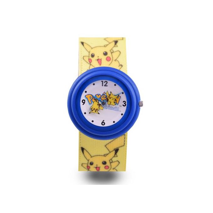 Montre Pokemon, montre Pikachu bracelet noir