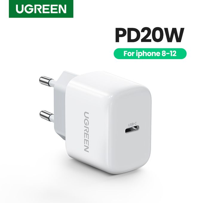 Ugreen Mini chargeur USB C 20 W - Bloc de chargeur rapide PD