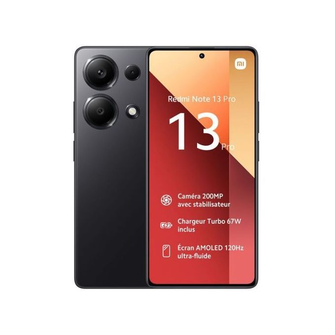 Redmi Note 13 Pro - 8Go - 256Go - 200MP - Noir - Garantie 1 an image 0