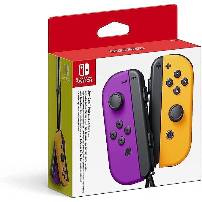 Nintendo Switch Paire de manettes Joy-Con violet néon / orange néon image 0