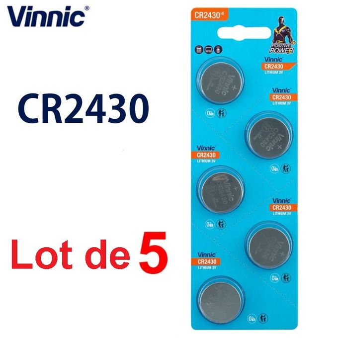 PANASONIC - Pile bouton CR2430 - 1 pile bouton Panasonic CR2430 Supporte  les variations de tempé - Livraison gratuite dès 120€