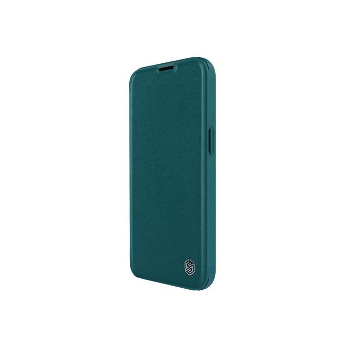 Slide  #3 Etui Qin Pro Leather (Plain Leather & Cloth) - Apple iPhone 14 Pro Max - Vert