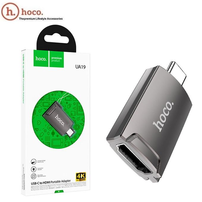Hoco Adaptateur Type-C Vers HDMI - Resolution 4K 30Hz (3840*2160 px) à prix  pas cher