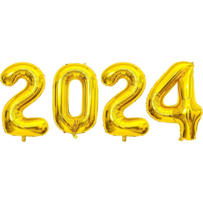 Deco Nouvel An 2024, Aluminium Chiffre Ballon Decoration Nouvelle
