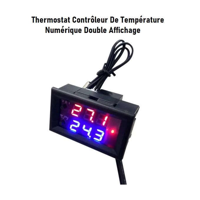 Thermostat Contrôleur De Température Numérique Double Affichage