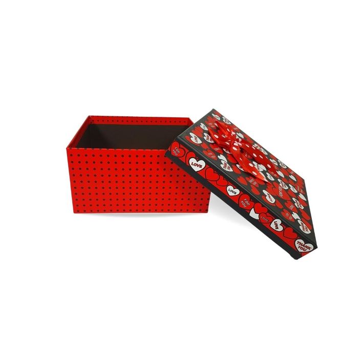 Slide  #1 Boîte à cadeau - Rouge - 19 X 19 X 9.5 Cm