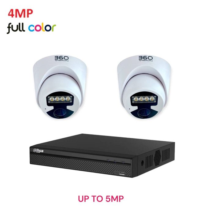360Vision Pack 2 Caméra Surveillance HD - 4MP + XVR 4 image 0