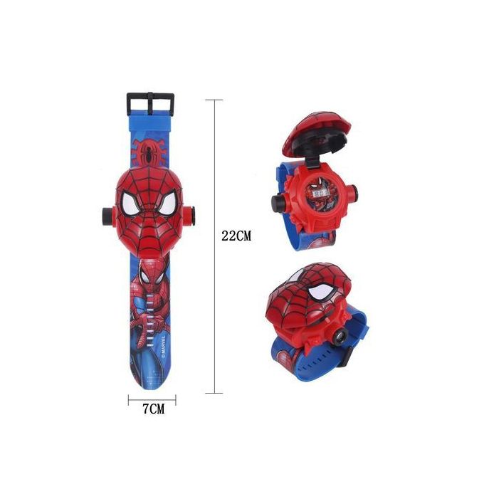 Montre Spiderman projecteur de 24 Figurines Super héros, Spider-Man Montre  electronique Enfant garçon, Projection Spiderman Jouets : : Mode