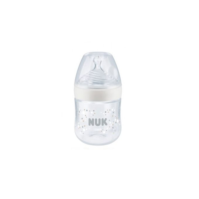 NUK Tunisia - NUK-Biberon Tasse température contrôle (+ 6 mois) • Bec en  silicone. • Biberon en polypropylène incassable avec graduation température  contrôle • Anti-fuite. • Contenance: 150 ml. • Disponible en plusieurs  couleurs 💚💜🤍💛