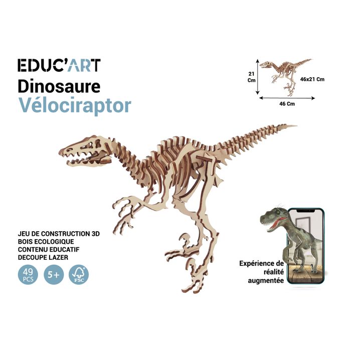 EDUC'ART Dinosaure de Tataouine - Puzzle 3D Bois image 0