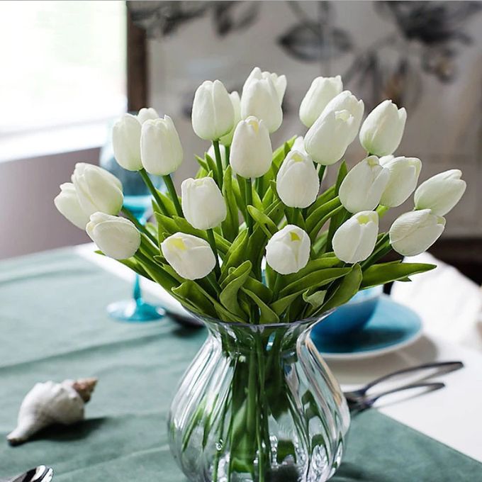 Sans Marque Tige Fleur - Artificielle Tulipe Blanc à prix pas cher | Jumia  Tunisie