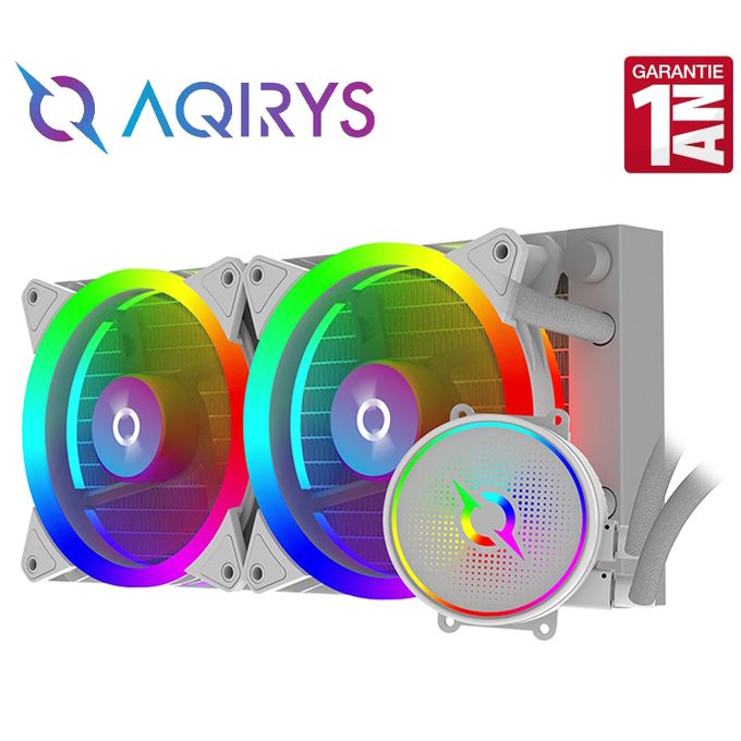 AQIRYS Refroidisseur Processeur Watercooling - AQUARIUS 240 AIO ARGB -  Blanc à prix pas cher