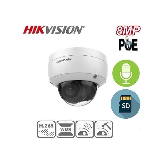 Hikvision Caméra Surveillance Dome Antivandale IP POE - 8MP + Micro image 0