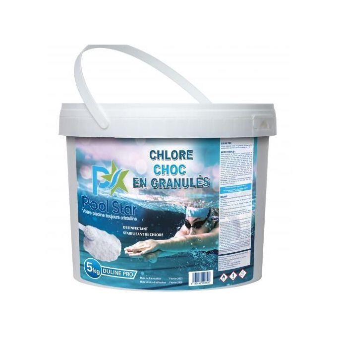 Pool Star Chlore choc pour piscine en granulé 5 Kg à prix pas cher