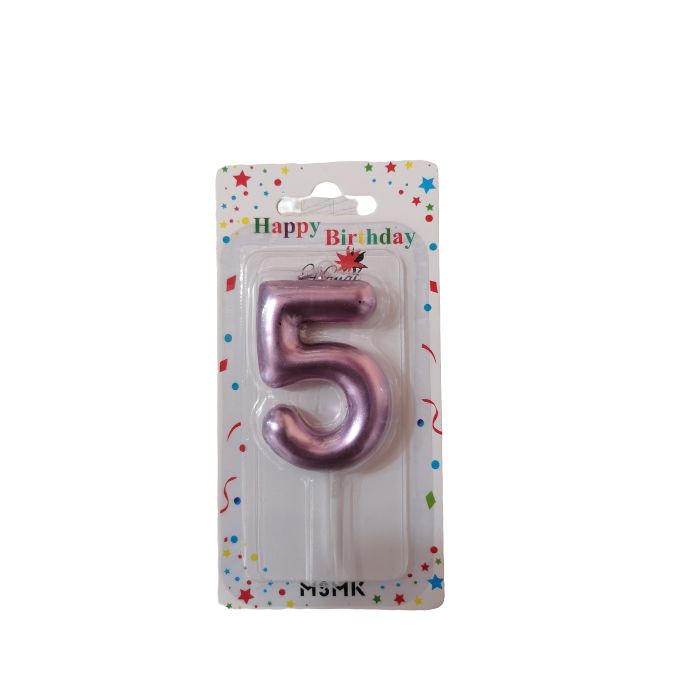 Generic Bougie Décorative Gâteau d'anniversaire Chiffre  5  à prix pas  cher