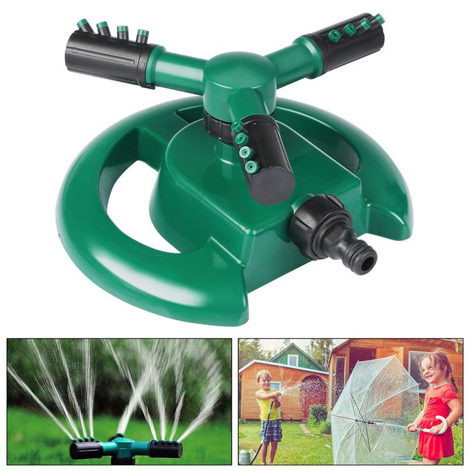 Generic Arroseur D'eau Automatique Rotatif À 3 Bras À 360° - Vert image 0