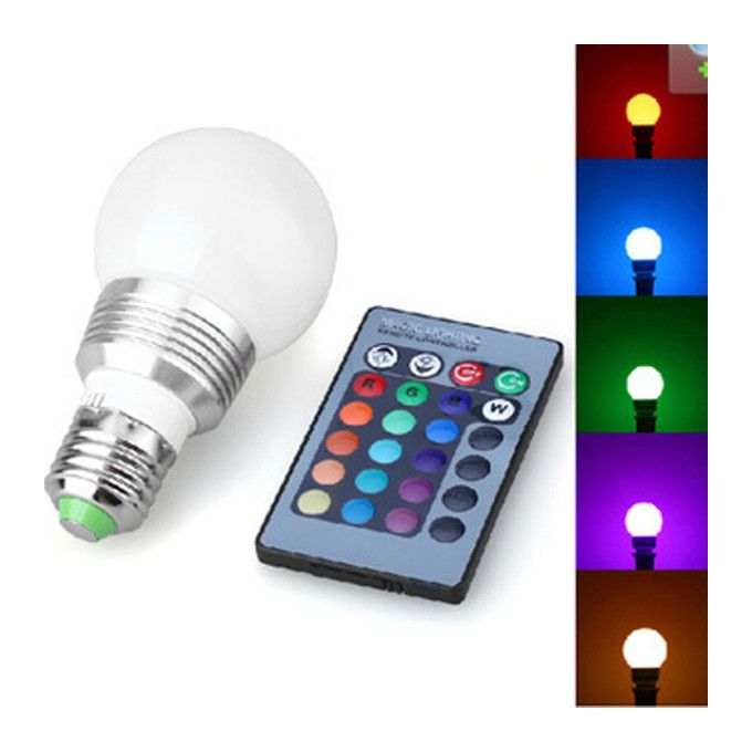 Ampoule led à changement de couleur ampoule avec télécommande