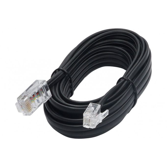 Câble téléphone Accsup RJ11 vers RJ45 3 m Noir