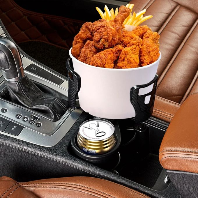  HUTVD Porte-Gobelet de Voiture 2 en 1, Porte-Gobelet  Multifonctionnel 360 Degrés Rotatif Porte-Bouteilles Double Réglable Car  Cup Holder Organisateur Universel pour La Plupart des Voitures