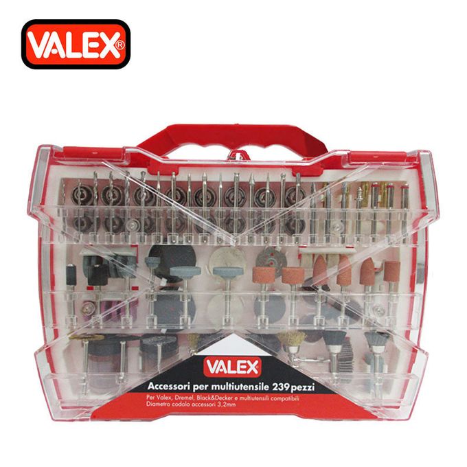 VALEX Coffret 239pcs accessoire pour meuleuse droite miniature 1461688 à  prix pas cher