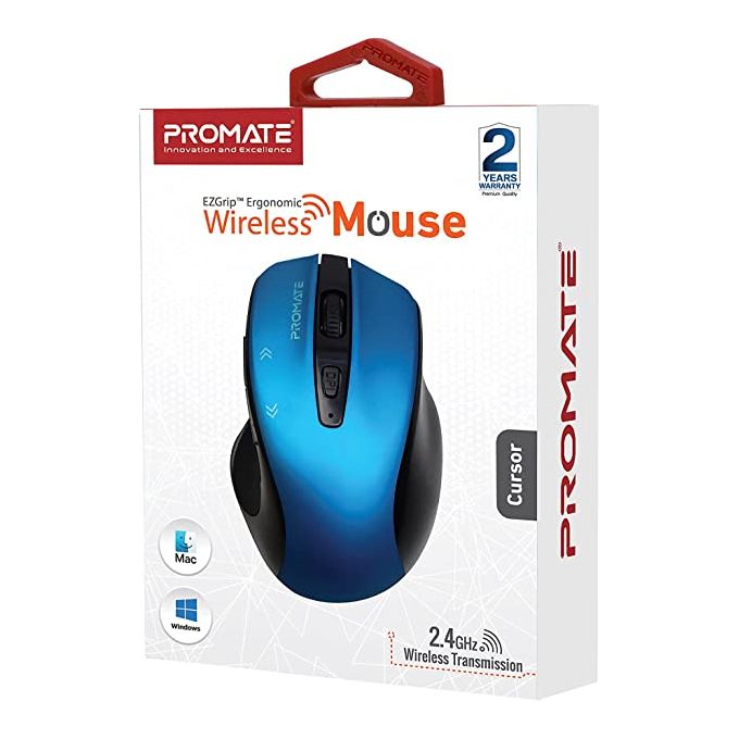 Promate Souris Ergonomique Sans Fil Cursor Bleu à prix pas cher