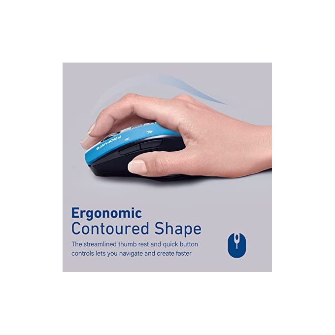 Promate Souris Ergonomique Sans Fil Cursor Bleu à prix pas cher