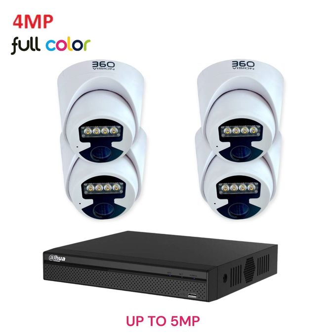 360Vision Pack 4 Caméra Surveillance HD - 4MP + XVR 4 image 0