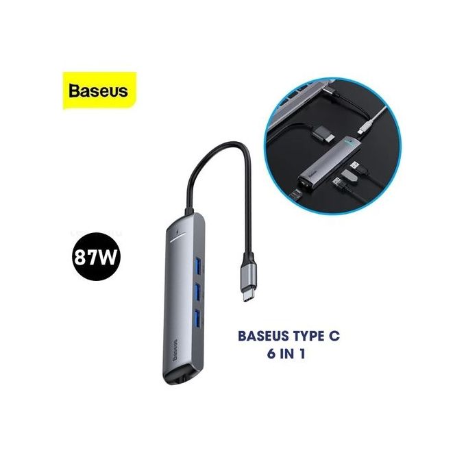 HUB USB Type-c Vers HDMI, Adaptateur USB 3.0, Station D'accueil 6 En 1 Pour  MacBook Pro Air - Baseus