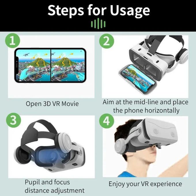 Slide  #1 VR SHINECON nouveau lunettes 3d VR réalité virtuelle - casque stéréo - casque de jeu boîte vidéo réalité virtuelle