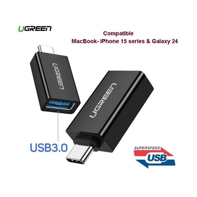 Slide  #4 Ugreen Adaptateur OTG USB-C vers USB-A 3.0 (5Gbps) - Compatible MacBooK, iPhone 15 & Galaxy S24 serie