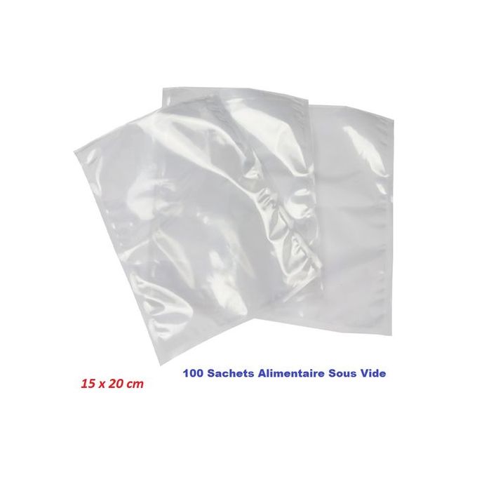 Emballage Services 100 Sachets Sous Vide 15x20 LISSE Alimentaire