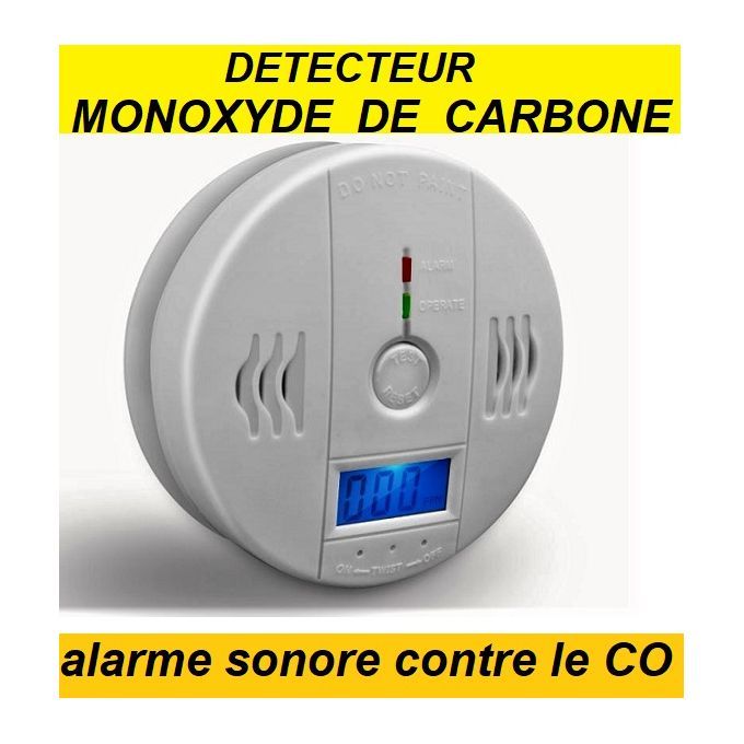 Détecteur De Monoxyde De Carbone Avec Alarme Et Afficheur Condor
