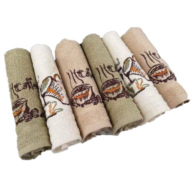 Lot de 5 Serviettes de cuisine - 60x45 - Olive