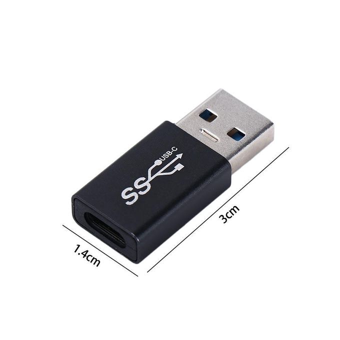 Slide  #1 DEVIS Adaptateur USB mâle vers Type-C femelle- Fonction OTG/ Transfert de données/ USB 3.0 100 W 5A