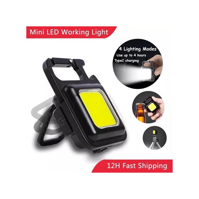2 PCS Mini Lampe de Travail Portable d'inspection LED Rechargeable 800  Lumens Portable Petites Porte-clés,Lampes de Poche[S246]