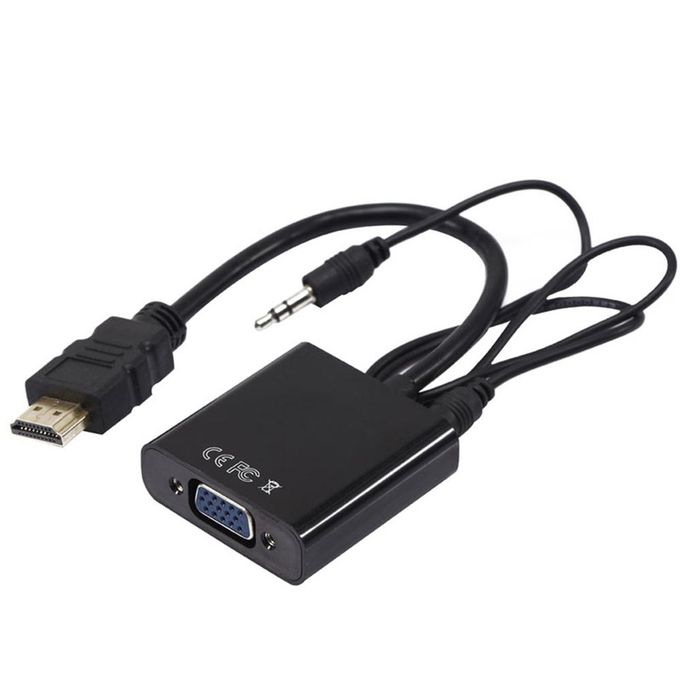 Câble adaptateur / Convertisseur HDMI vers VGA avec audio - Mâle / Femelle  - Noir