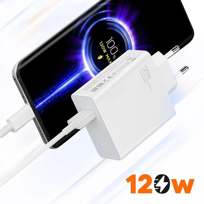 XIAOMI Chargeur Rapide Xiaomi 120W Câble USB C Chargeur Turbo - Prix pas  cher