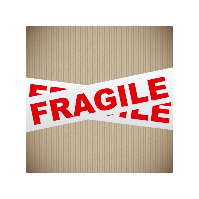 Emballage Services 100 Étiquettes  FRAGILE  15x12 cm - pour
