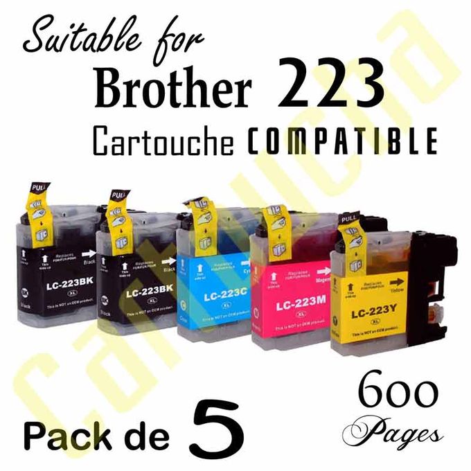 PACK 4 CARTOUCHES ENCRE COMPATIBLE POUR BROTHER LC223XL - Cartoucha