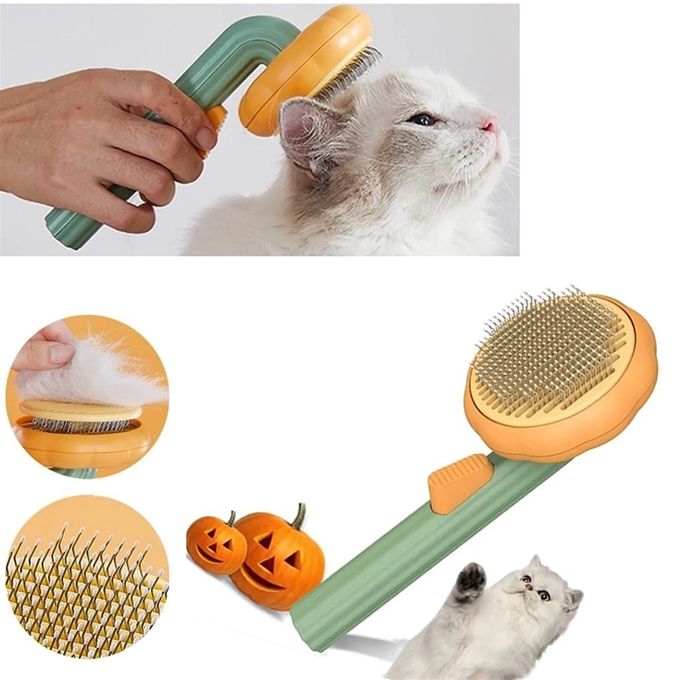 Brosse boutonnée pour animaux de compagnie, nettoyage automatique, peigne collecteur de poils de chat et de chien image 0
