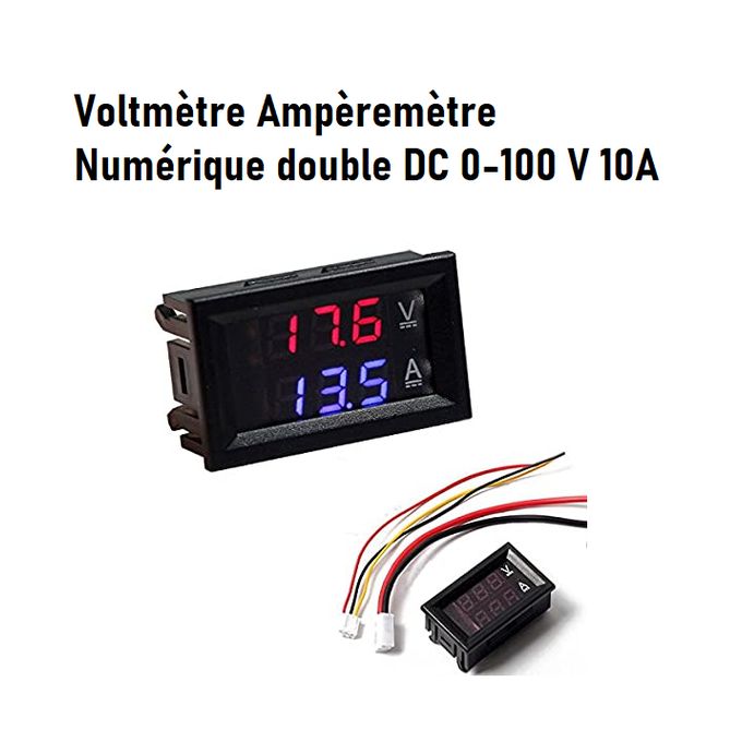 Arduino Voltmètre Ampèremètre Numérique double DC 0-100 V 10A à prix pas  cher